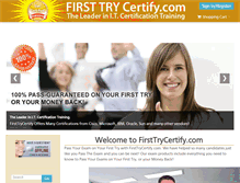 Tablet Screenshot of firsttrycertify.com